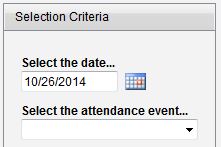 Att App Select Date and Event Att App Select Date and Event