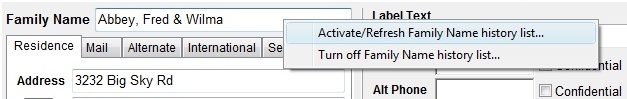 Family Name Edit History List -2