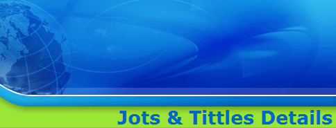 Jots & Tittles Details