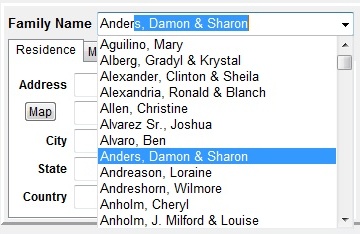 Family Name Edit History List