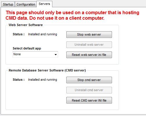 CMD Tools Servers Page