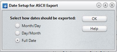 Ch Dir ASCII Dates Setup